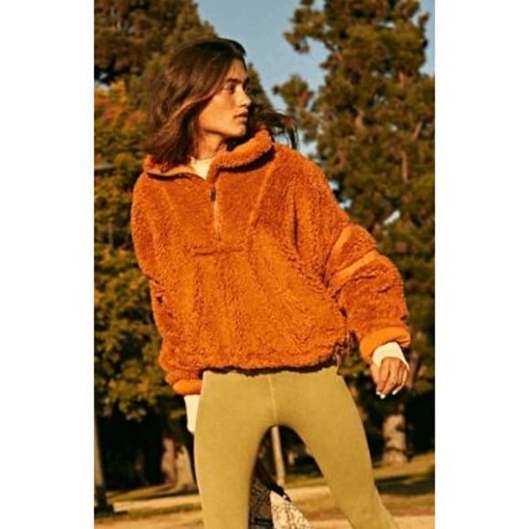 Free People Sweaters - Free People Nantucket Plush Fleece 1/4 Zip Pullover Women's Size S